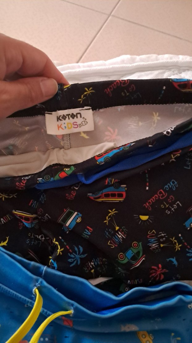 Renkli Desenli Erkek Çocuk Mayo Şortları - Görsel 2