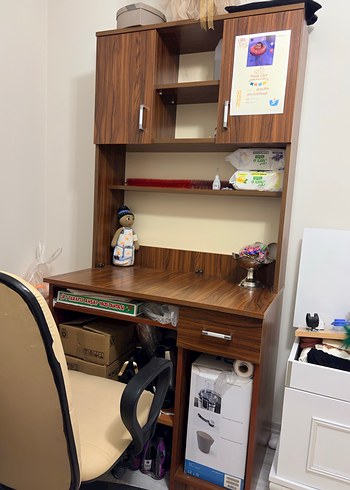 Koyu Kahverengi Ahşap Çok Amaçlı Dolap - Görsel 3