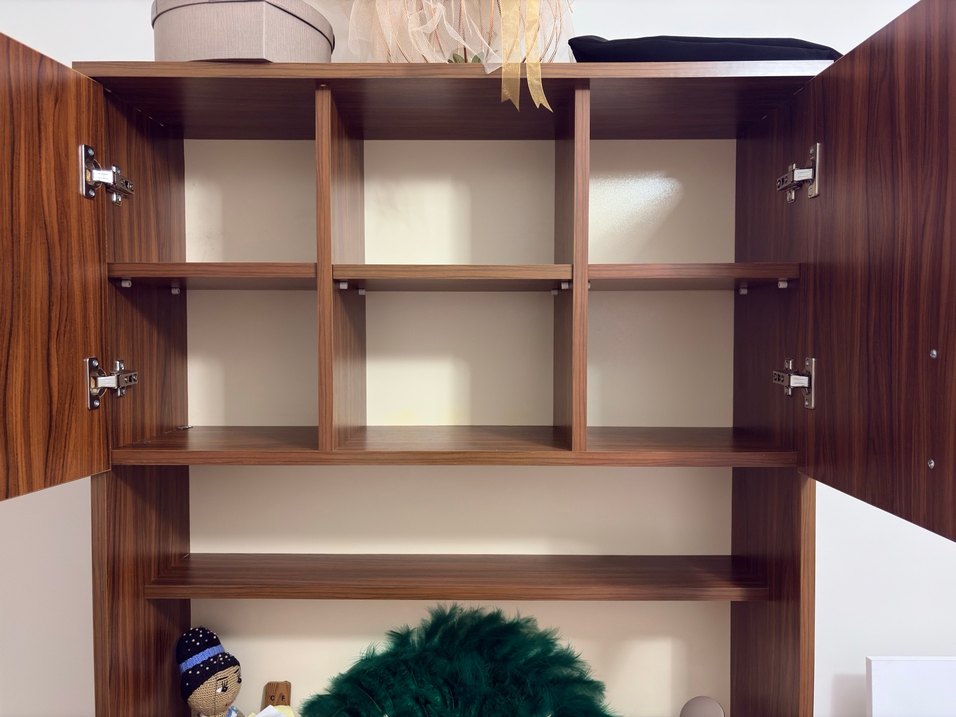 Koyu Kahverengi Ahşap Çok Amaçlı Dolap - Görsel 2