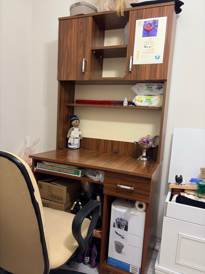 Koyu Kahverengi Ahşap Çok Amaçlı Dolap - Görsel 3