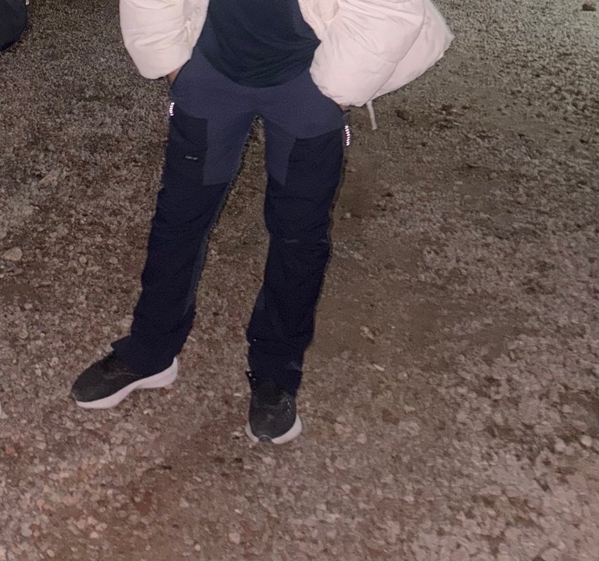 Erkek Mavi Bol Kesim Kemerli Spor Pantolon forklaz - Görsel 3