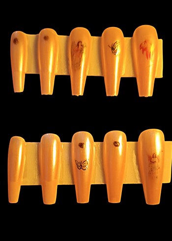 pembe sedefli takmaTırnak melek figurlu - Görsel 2