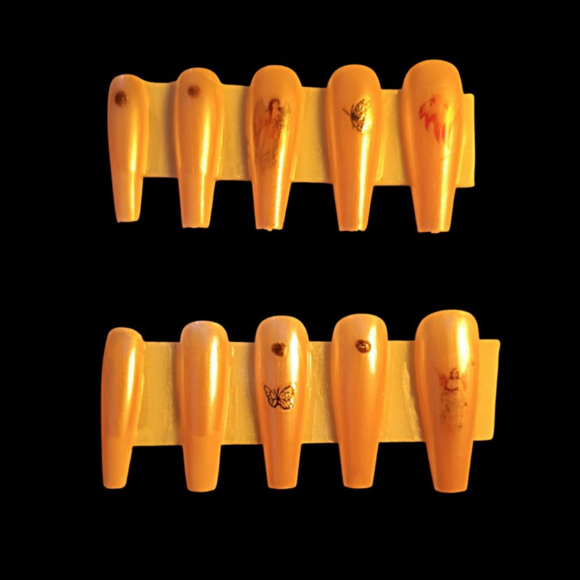 pembe sedefli takmaTırnak melek figurlu - Görsel 2