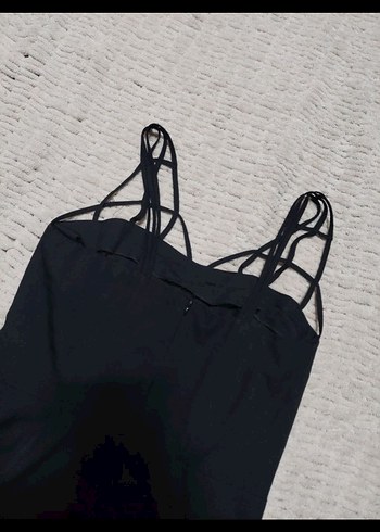 Siyah Straplez Mini Gotik Elbise - Görsel 2