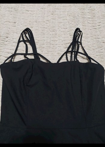 Siyah Straplez Mini Gotik Elbise - Görsel 3