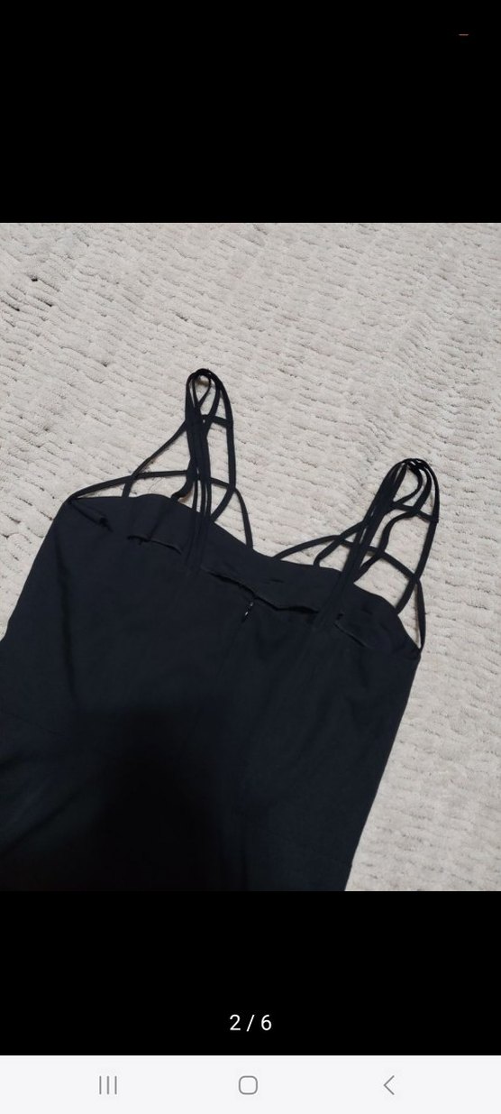 Siyah Straplez Mini Gotik Elbise - Görsel 2