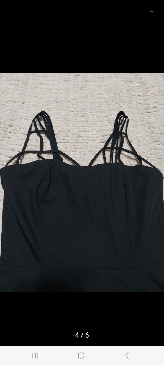 Siyah Straplez Mini Gotik Elbise - Görsel 3