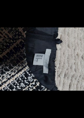 Bohem Gri Desenli Triko Midi Elbise - Görsel 6