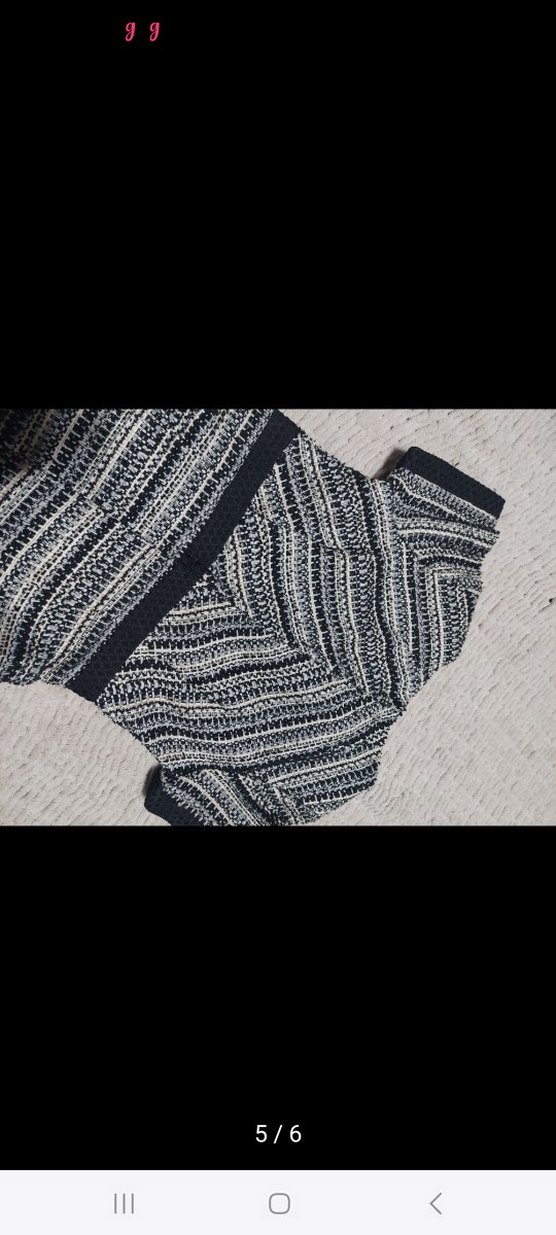 Bohem Gri Desenli Triko Midi Elbise - Görsel 5