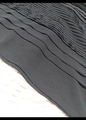 Siyah Pilili Uzun Kadın Abiye Elbise - Görsel 4