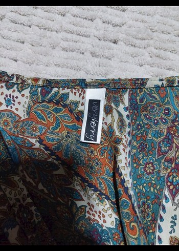 Bohem Çok Renkli  V Yaka Elbise - Görsel 3