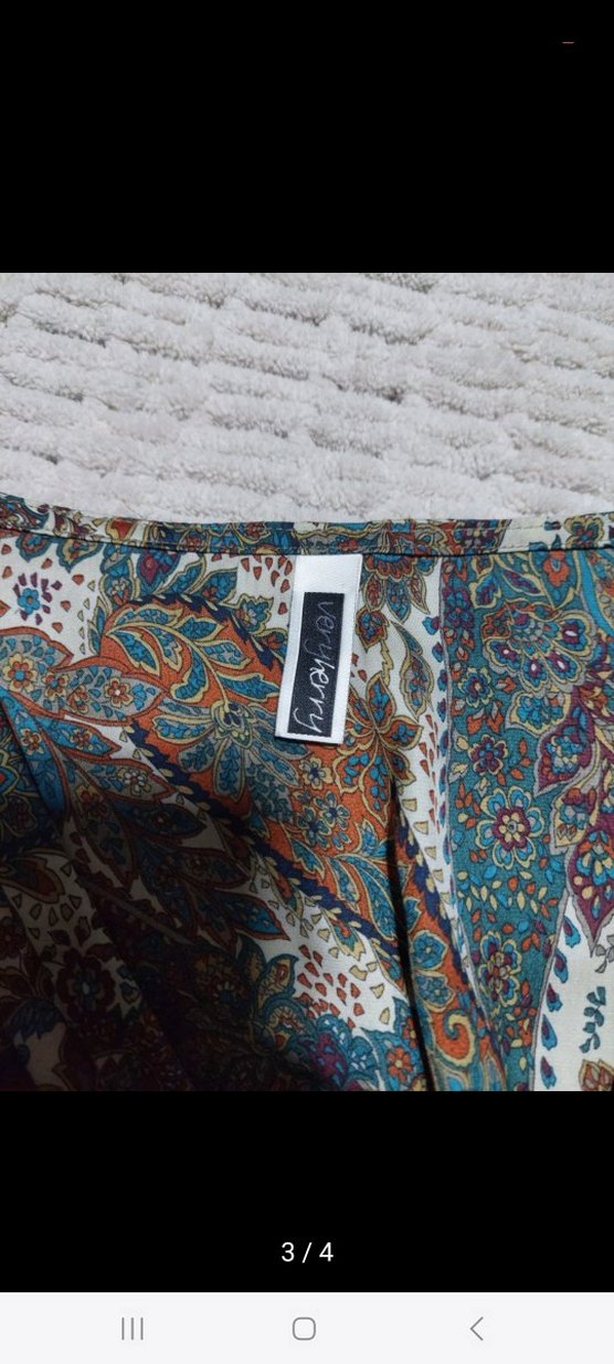 Bohem Çok Renkli  V Yaka Elbise - Görsel 3