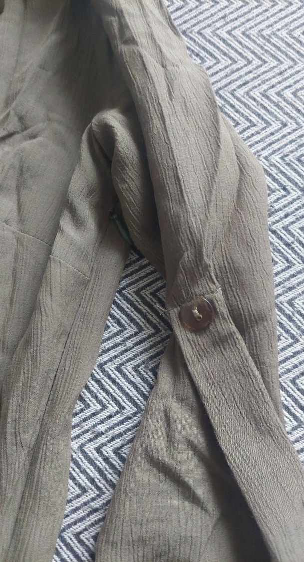 yeşil v yaka uzun tulum - Görsel 4