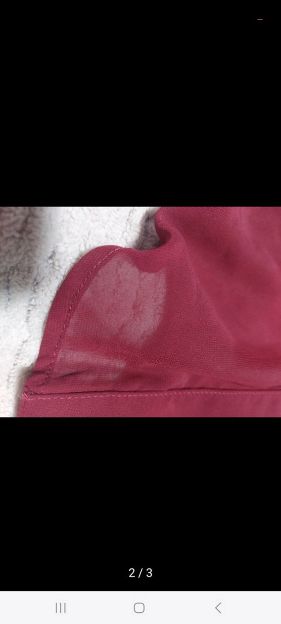 Bordo Uzun Kollu Düğmeli Kadın Gömlek - Görsel 2