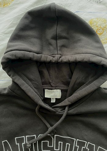 Koyu Gri Kapüşonlu Oversize Sweatshirt - Görsel 3