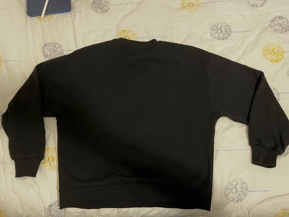 Siyah Baskılı Kadın Sweatshirt - Görsel 4