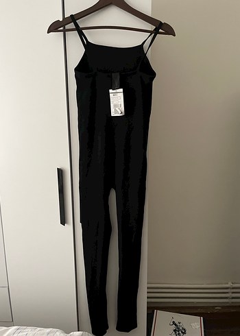 Siyah İnce Askılı Kadın Tulum - Görsel 2