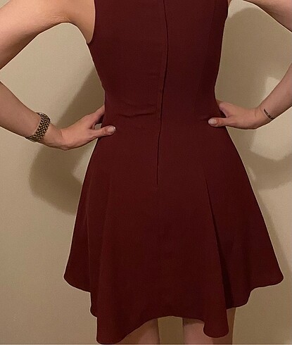 H&M Bordo Elbise