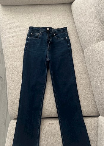 Kadın Mavi Normal Boy Slim Denim Jean - Görsel 2