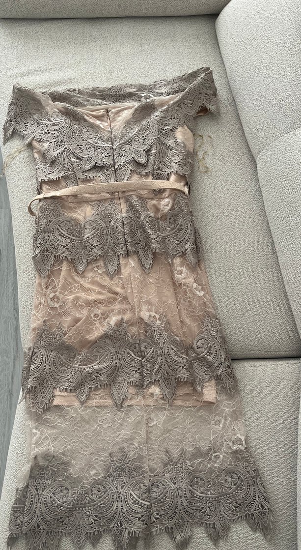 Dantel İşlemeli Straplez Uzun Abiye Elbise - Görsel 2