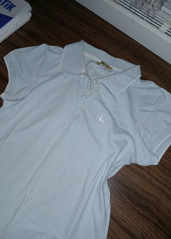 Kız Çocuk Beyaz Polo Yaka Tişört - Görsel 2