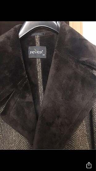 xxl Beden kahverengi Renk Blazer kürk
