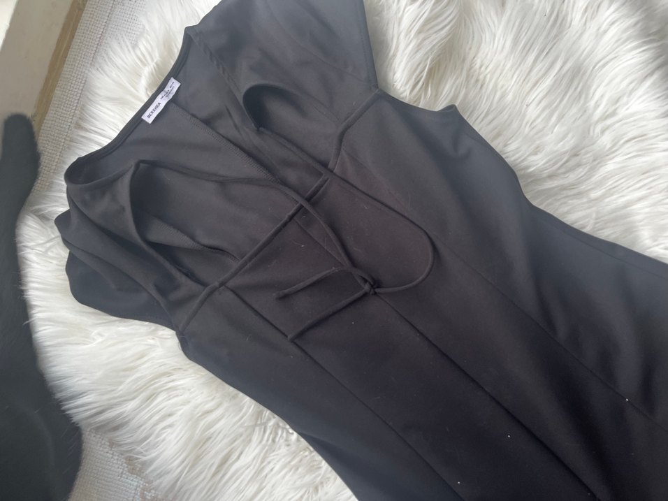 Siyah Bershka Elbise - Görsel 5