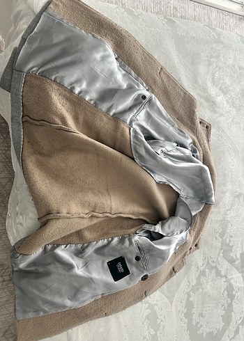 Erkek Gri Düğmeli Midi Kaban - Görsel 3