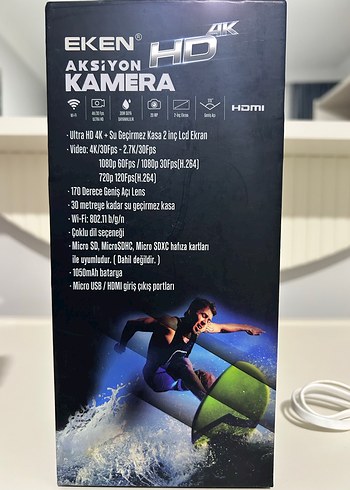 Mavi Mini Dijital Aksiyon Kamera - Görsel 6