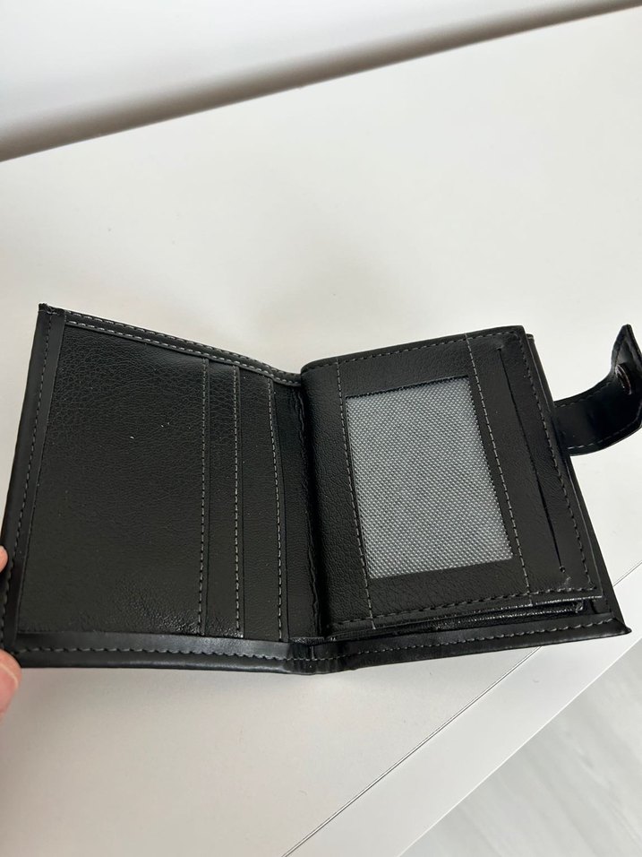 Siyah DERİ Erkek Cüzdanı LETRA - Görsel 2
