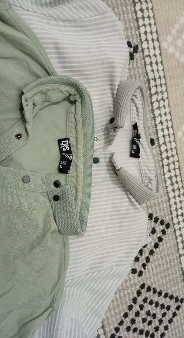 Düğmeli Gri Erkek Polo Tişört 2 adet - Görsel 2