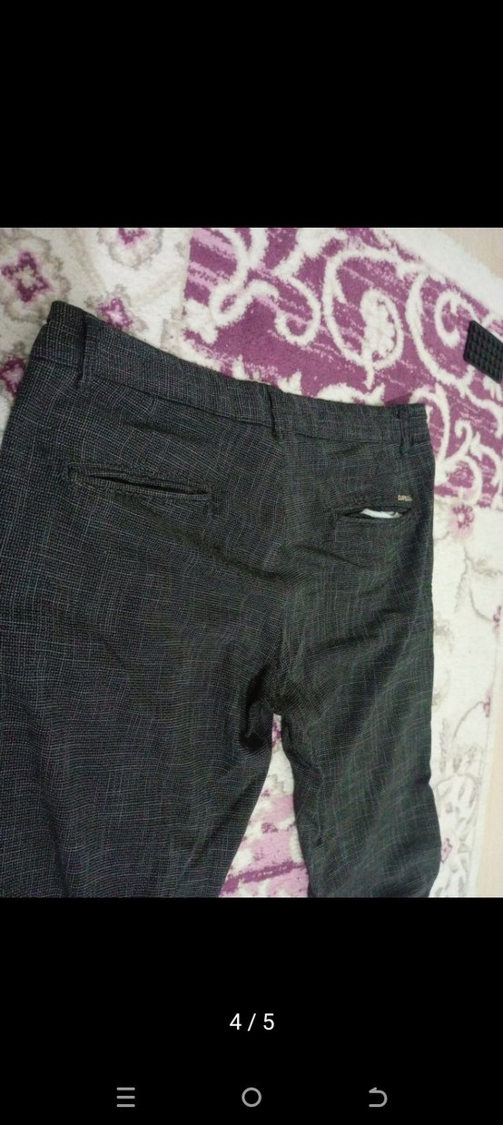 Gri erkek Regular Fit Kumaş Pantolon - Görsel 4