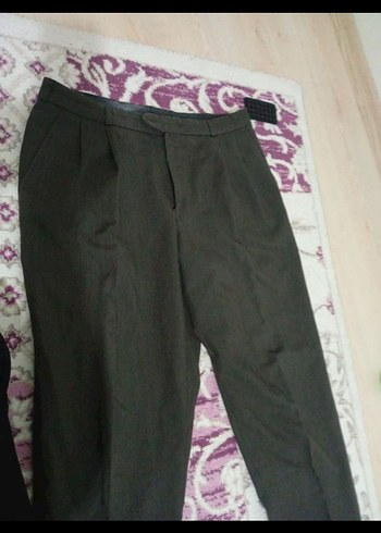 Gri Pliseli erkek Kumaş Pantolon - Görsel 2