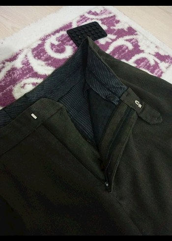 Gri Pliseli erkek Kumaş Pantolon - Görsel 4