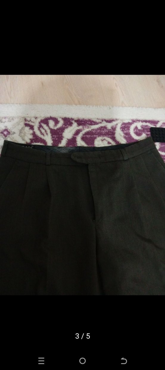 Gri Pliseli erkek Kumaş Pantolon - Görsel 3