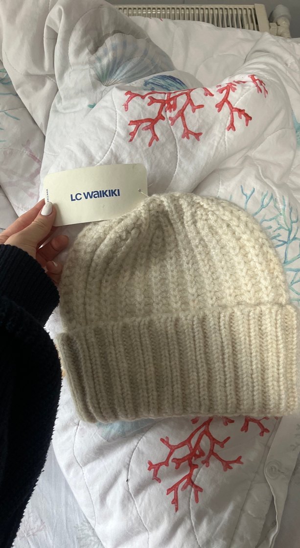 Bej Örgü Kadın Bere - Görsel 3