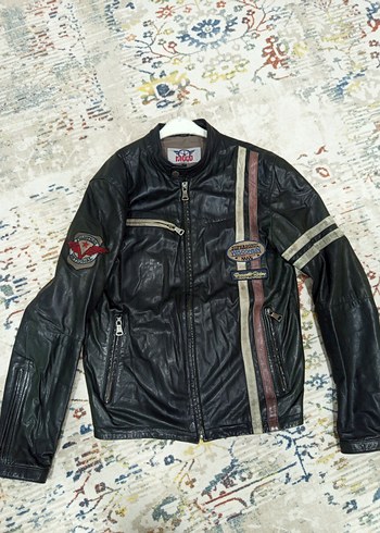 Derimod Siyah Deri Biker Ceket - Görsel 2