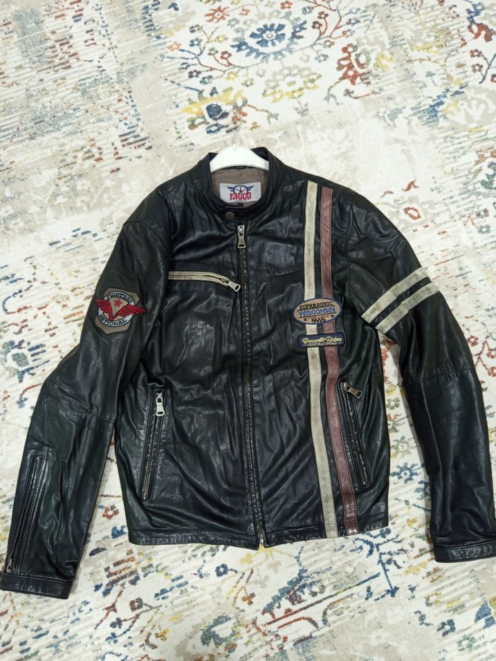 Derimod Siyah Deri Biker Ceket - Görsel 2