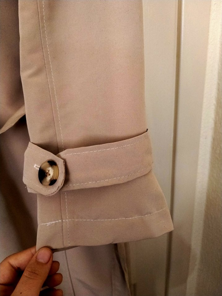 Bej Midi Kadın Trençkot - Görsel 4