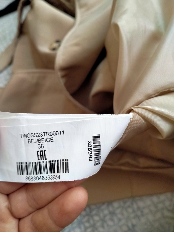 Bej Midi Kadın Trençkot - Görsel 5