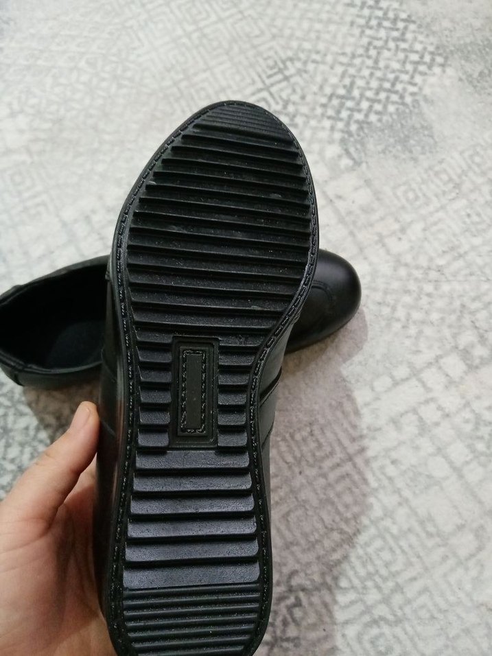 unisex Siyah Klasik Ayakkabı - Görsel 3