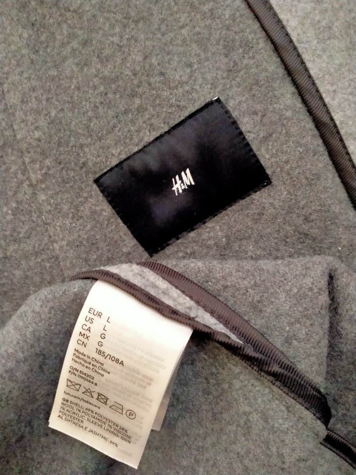 Gri Düğmeli Erkek Midi Kaban - Görsel 2