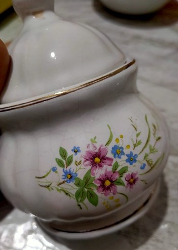 İki Parça Beyaz Porselen vintage baharatlık - Görsel 6