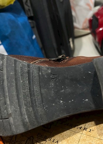 Kahverengi Deri Kadın Topuklu Bot - Görsel 4