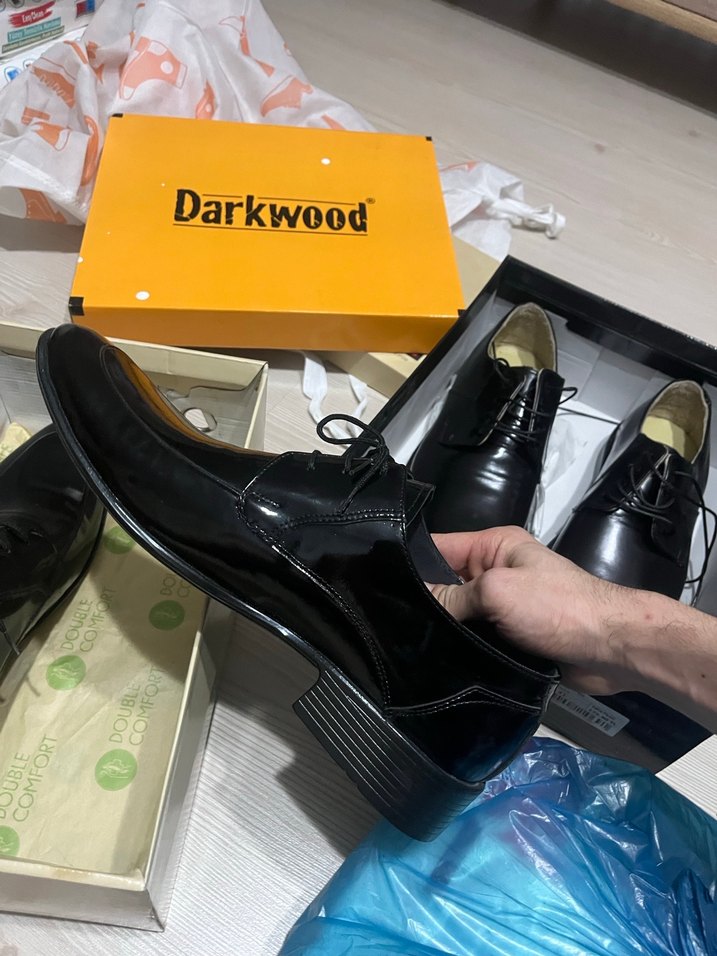 Erkek Klasik Siyah Rugan Ayakkabı SIFIR - Görsel 4