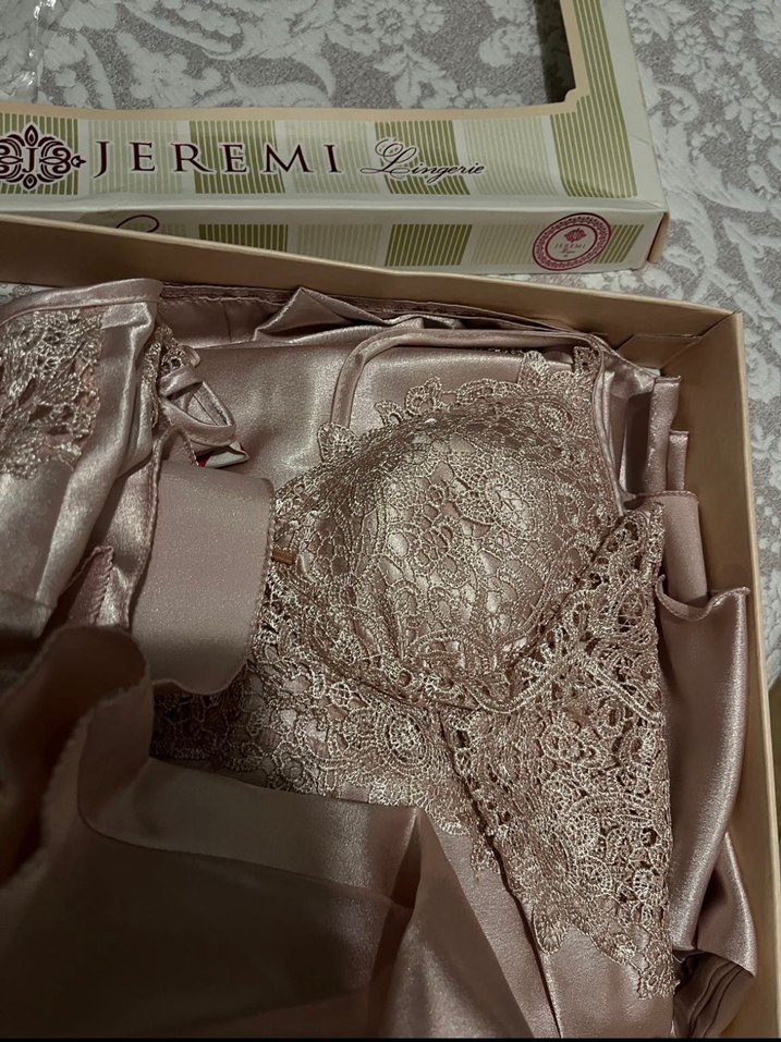 Pudra Uzun Kollu Modern Klasik Kadın Pijama Takımı - Görsel 2