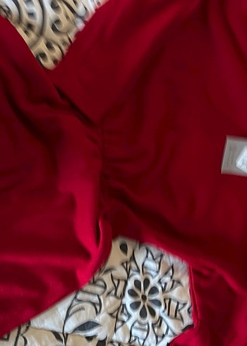 Kırmızı midi triko elbise - Görsel 3