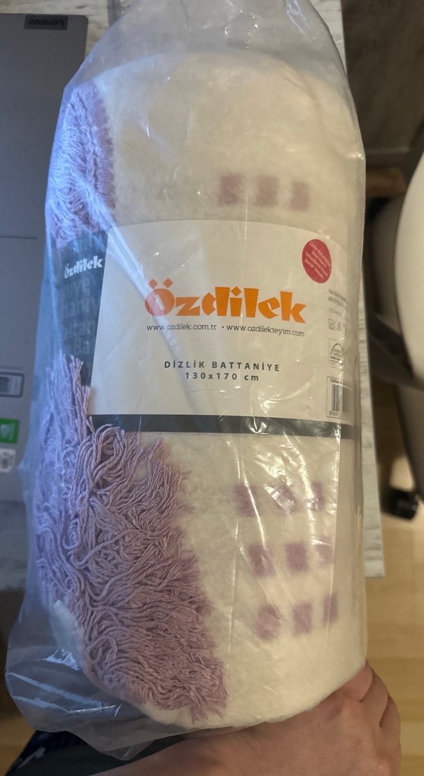 Özdilek Mor Desenli Dizlik Battaniye 130x170 cm - Görsel 3