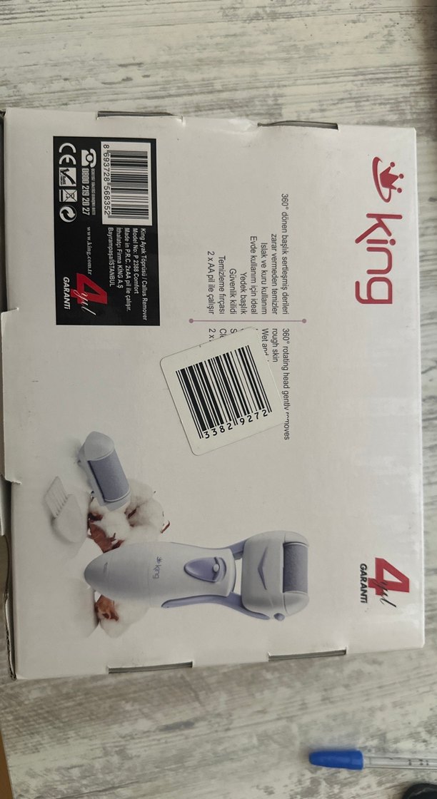 King Comfort Beyaz Topuklar için Tıraş Makinesi - Görsel 3