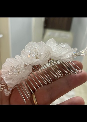 Beyaz saç tokası - Görsel 2